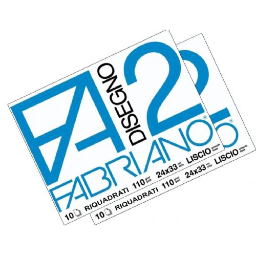 FABRIANO F2 ALBUM 24X33 RIQUADRATO 110GR 10FG
